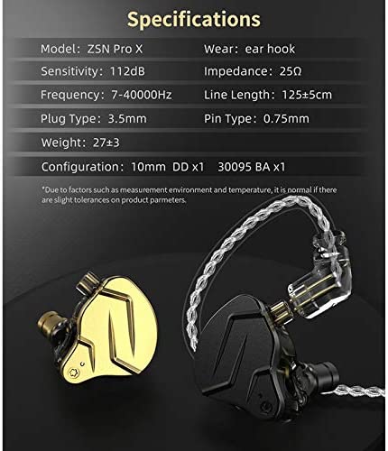 KZ ZSN PRO X - 1BA + 1DD Auriculares intrauditivos híbridos con monitor KZ ZSN PRO X - 1BA + 1DD Auriculares intrauditivos híbridos con monitor